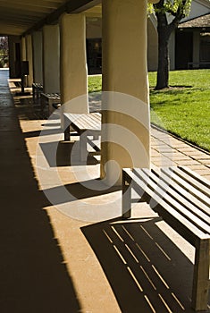 Bench and pillar