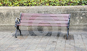 Bench at a public park photo