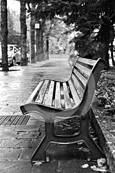 Bench after rain.