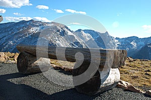 A bench on Rocky Mountain National park