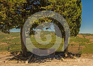 Bench in Semproniano, Tuscany