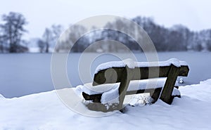 Bench in the snow