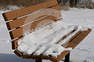 Bench with Snow