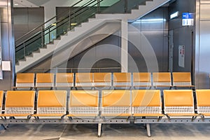 Bench in the terminal of airport