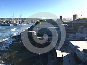 Bench for the Wave Organ with a bay view, 2.