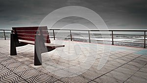 Bench from which to contemplate the sea