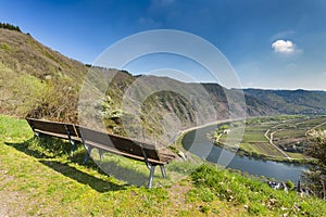 Benches Above Moselle Valley View, Germany