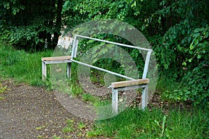 Benches and chairs at tables invite you to relax and unwind