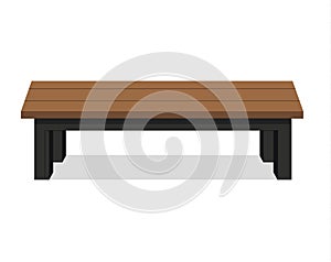 Benches isolated on white background.vector illustration.wooden construction.