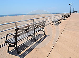 Benches near the shore