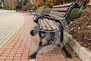 Benches in the park
