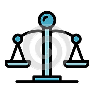 Benchmark balance icon vector flat