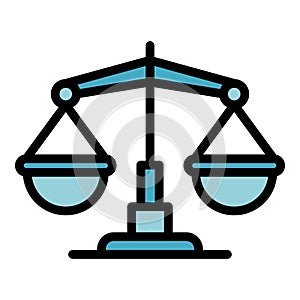 Benchmark compare icon vector flat