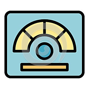 Benchmark cost icon vector flat