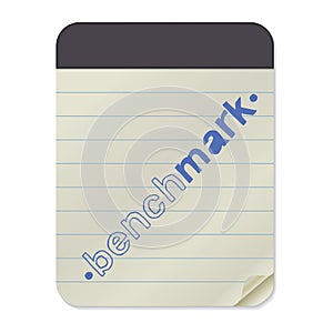 Benchmark Lettering on Notebook Template