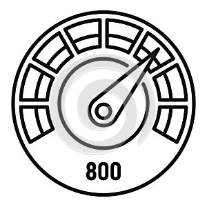 Benchmark level icon, outline style