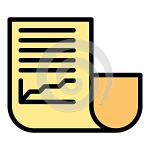 Benchmark page icon vector flat