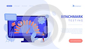 Benchmark testing concept landing page.
