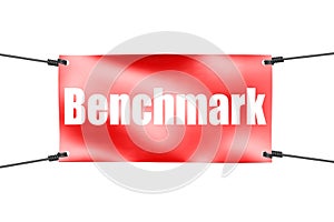 Benchmark word with red banner