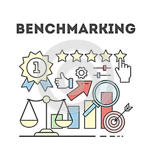 Benchmarking concept illustration.