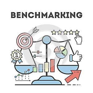 Benchmarking concept illustration.