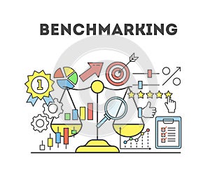 Benchmarking concept illustration.