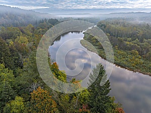 Bend of the Gauja river