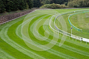 Bend on a Horse Racetrack