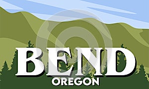 bend oregon state with beautiful views photo