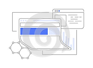 Bendable device technology abstract concept vector illustration.