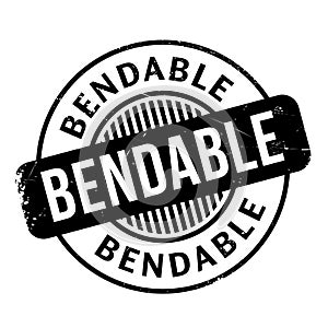 Bendable rubber stamp
