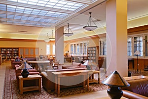 Bender reading room at Stanford Green Library