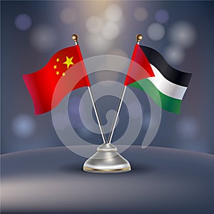 China and Palestine flag Relation