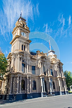 Bendigo Town Hall with clock tower in Australia photo