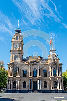 Bendigo Town Hall with clock tower in Australia photo