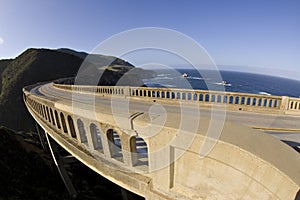 Bending bridge Big Sur California