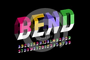 Bending 3D style font design