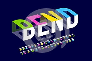 Bending 3D style font