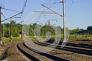 Bending of the electrified railway