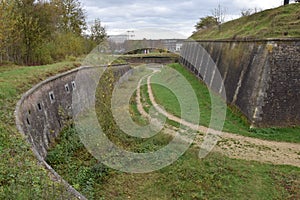 Bending and straight fortifications in the citypark Hoge Fronten Maastricht photo