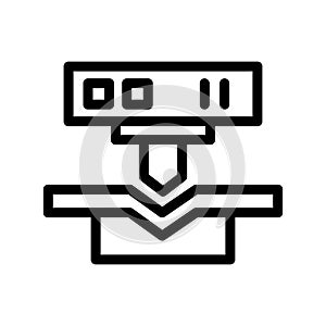 bending tool line icon illustration vector graphic