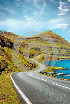 Bendy Coastal Road on the Faroe Islands