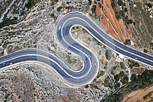 Bendy Mountain Road, taken in Malta in November 2020