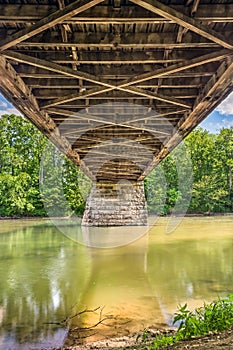 Beneath Potters Covered Bridge photo
