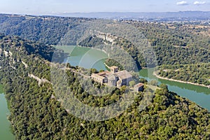 Benedictine monastery of Sant Pere de Casserres on the Ter river