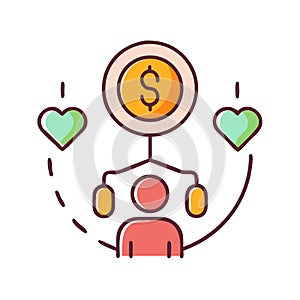 Beneficiary icon vector