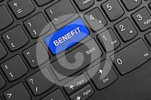 Benefit button keyboard