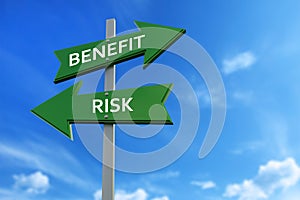 Benefit and risk arrows opposite directions