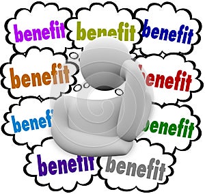Benefit Thought Clouds Incentives Thinker Competitive Best advantages