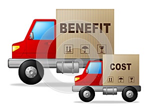 Benefit Versus Cost Product Means Value Gained Over Money Spent - 3d Illustration photo
